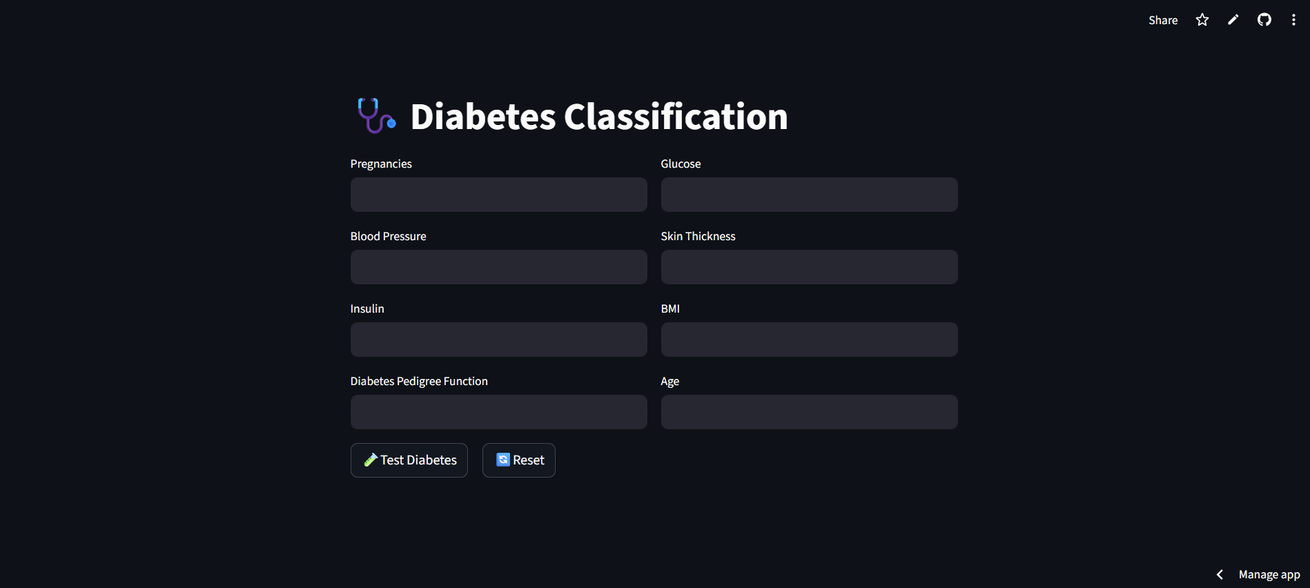 Machine Learning-Powered Diabetes Classification Application
